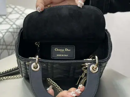  Dior Mini Lady Dior Bag Black Cannage Lambskin #4148 - Image 6