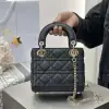  Dior Mini Lady Dior Bag Black Cannage Lambskin #4148 - Image 8