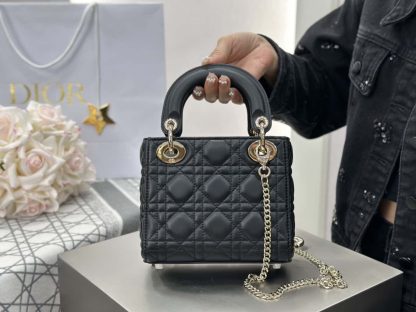  Dior Mini Lady Dior Bag Black Cannage Lambskin #4148 - Image 8