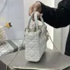  Dior Mini Lady Dior Bag Latte Cannage Lambskin #4149 - Image 8