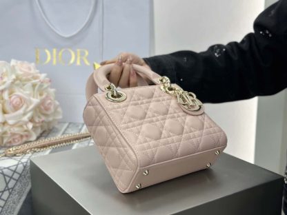  Dior Mini Lady Dior Bag Powder Beige Cannage Lambskin #4146 - Image 8