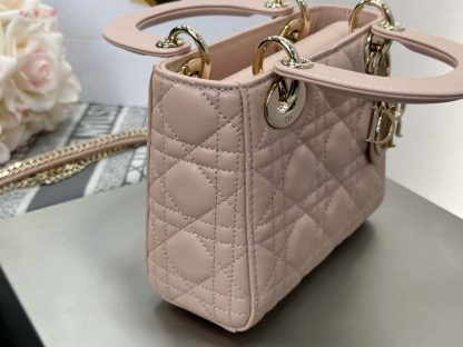  Dior Mini Lady Dior Bag Powder Beige Cannage Lambskin #4146 - Image 5