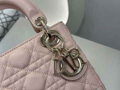  Dior Mini Lady Dior Bag Powder Beige Cannage Lambskin #4146 - Image 6