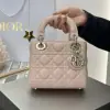  Dior Mini Lady Dior Bag Powder Beige Cannage Lambskin #4146 - Image 2