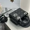  Dior Mini Lady Dior Bag Black Cannage Lambskin Sliver #4150 - Image 6