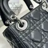  Dior Mini Lady Dior Bag Black Cannage Lambskin Sliver #4150 - Image 8