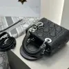  Dior Mini Lady Dior Bag Black Cannage Lambskin Sliver #4150 - Image 5