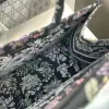  Dior Medium Dior Book Tote Black Embroidery #4144 - Image 6