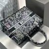  Dior Medium Dior Book Tote Black Embroidery #4144 - Image 9