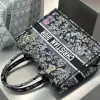  Dior Medium Dior Book Tote Black Embroidery #4144 - Image 4