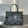  Dior Medium Dior Book Tote Black Embroidery #4144 - Image 10