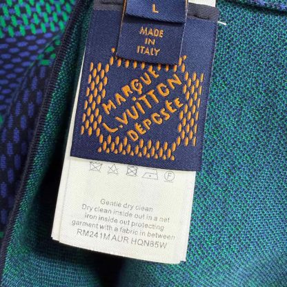  Louis Vuitton Jacquard Damier Short-Sleeved Cotton Crewneck T Shirt #4154 - Image 6