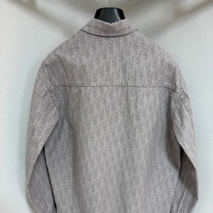  Dior Oblique Overshirt Gray Cotton Denim #4139 - Image 5