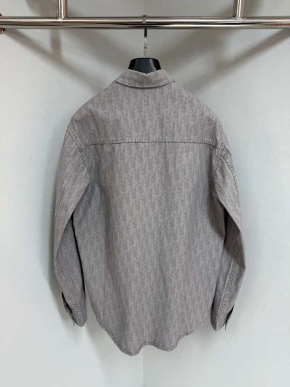  Dior Oblique Overshirt Gray Cotton Denim #4139 - Image 2