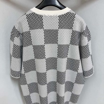  Louis Vuitton Damier Jacquard Short-Sleeved Crewneck #4152 - Image 7