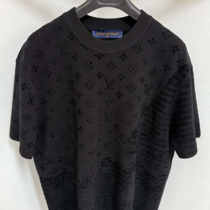  Louis Vuitton Graphic Jacquard Short-Sleeved Crewneck #4151 - Image 2