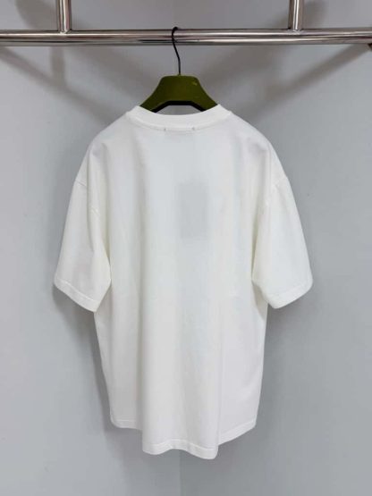  GUCCI EMBROIDERED COTTON JERSEY T-SHIRT WHITE #4158 - Image 3