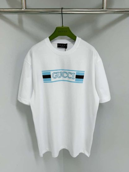Replica GUCCI PRINTED COTTON JERSEY T-SHIRT White #4156