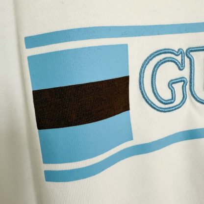  GUCCI PRINTED COTTON JERSEY T-SHIRT White #4156 - Image 4