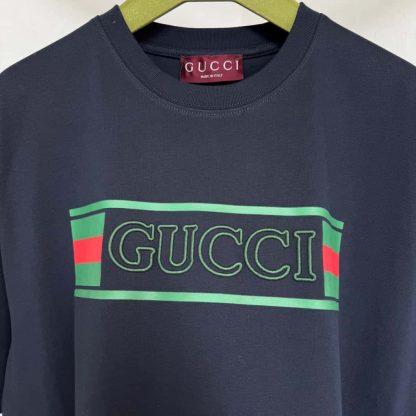  GUCCI PRINTED COTTON JERSEY T-SHIRT #4155 - Image 4