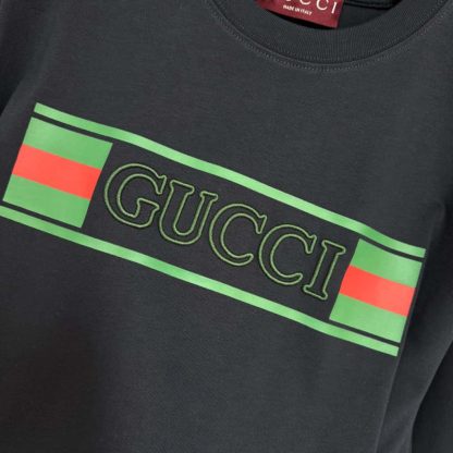  GUCCI PRINTED COTTON JERSEY T-SHIRT #4155 - Image 5