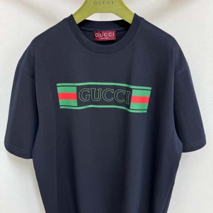  GUCCI PRINTED COTTON JERSEY T-SHIRT #4155 - Image 2