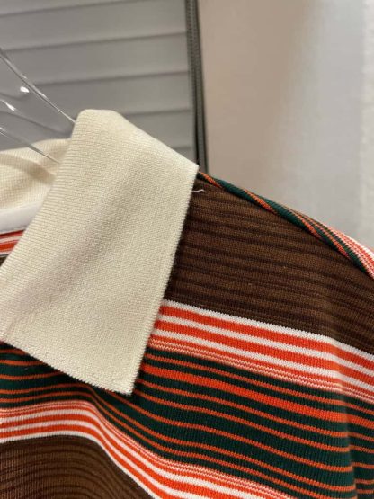 REPLICA CELINE TRIOMPHE LOOSE POLO SHIRT IN STRIPED COTTON LONG SLEEVE #4160 - Image 2
