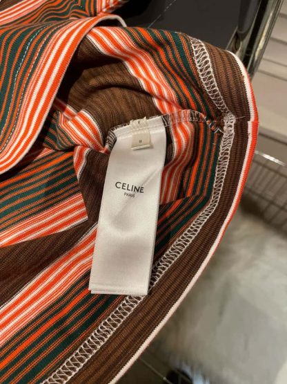 REPLICA CELINE TRIOMPHE CROPPED POLO SHIRT IN STRIPED COTTON #4159 - Image 6