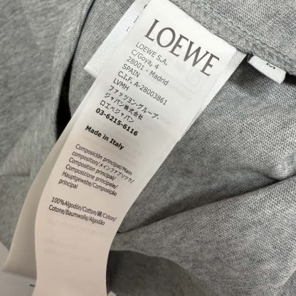  Loewe Relaxed fit T-shirt in cotton For Men Grey #4165 - Image 8