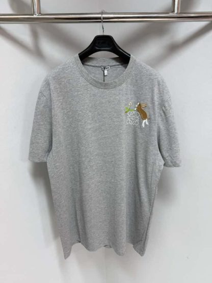 Replica Loewe Relaxed fit T-shirt in cotton For Men Grey #4165