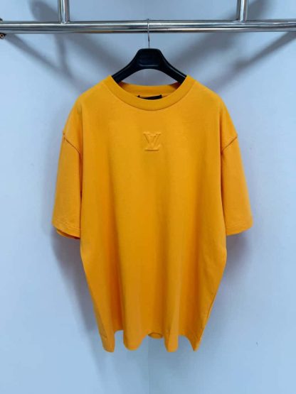 Replica Louis Vuitton Men's Embossed LV Ski T-Shirt Orange 1AGIIO #4168