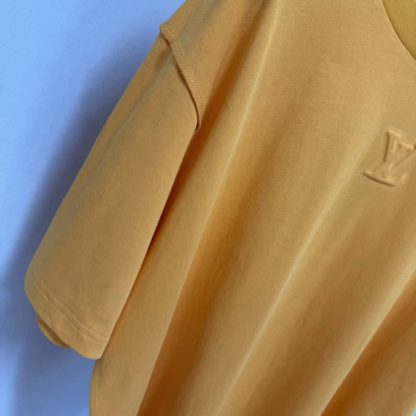  Louis Vuitton Men's Embossed LV Ski T-Shirt Orange 1AGIIO #4168 - Image 4