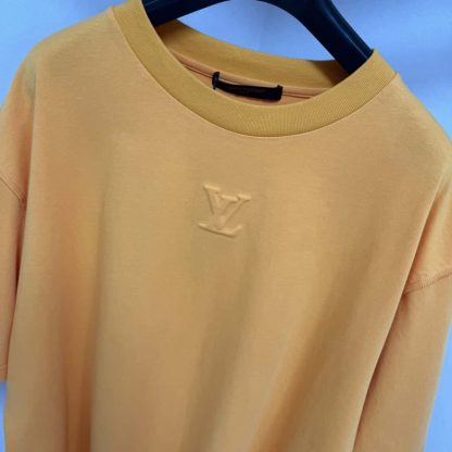  Louis Vuitton Men's Embossed LV Ski T-Shirt Orange 1AGIIO #4168 - Image 7