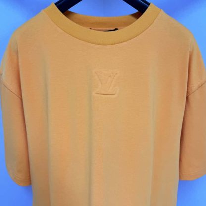  Louis Vuitton Men's Embossed LV Ski T-Shirt Orange 1AGIIO #4168 - Image 8
