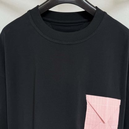  Bottega Veneta Pima Cotton Jersey Oversized T-Shirt Black #4161 - Image 5
