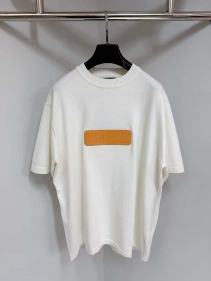 Replica Louis Vuitton VVN Patch Short-Sleeved Cotton Crewneck 1AHCWD #4166