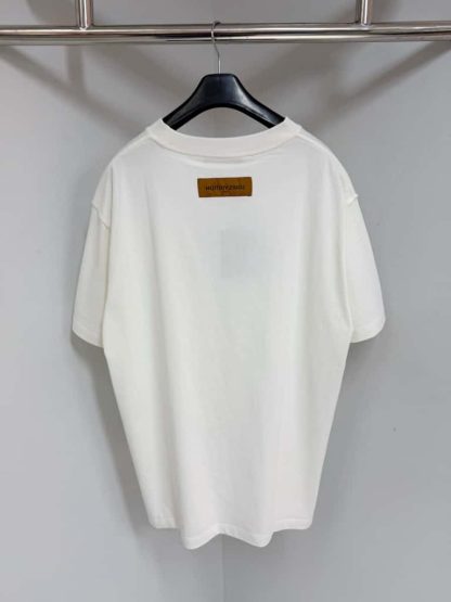  Louis Vuitton Men's Embossed LV T-Shirt White 1AHCNV #4167 - Image 7