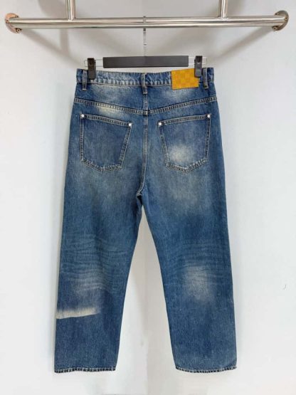  Louis Vuitton Sunfaded Effect Denim Skate Pants 1AHBMW 2025 #4173 - Image 4