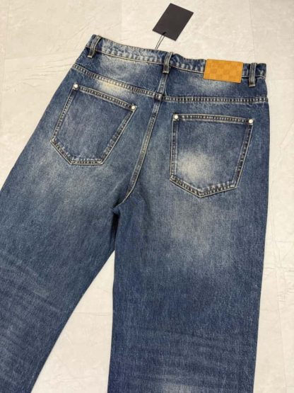  Louis Vuitton Sunfaded Effect Denim Skate Pants 1AHBMW 2025 #4173 - Image 7