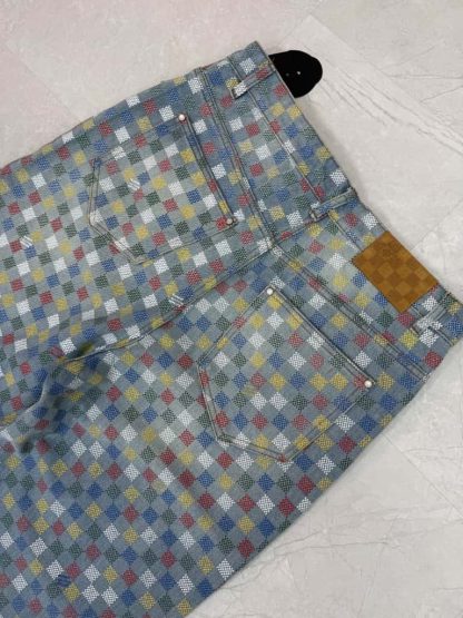  Louis Vuitton Damier Denim Wide-Leg Pants 1AHBMK 2025 #4172 - Image 6