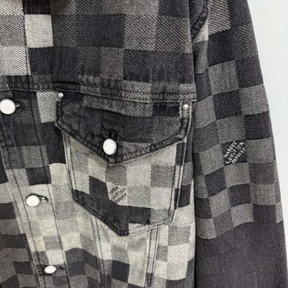  Louis Vuitton Damoflage Classic Denim Jacket 1AHEBG #4170 - Image 7