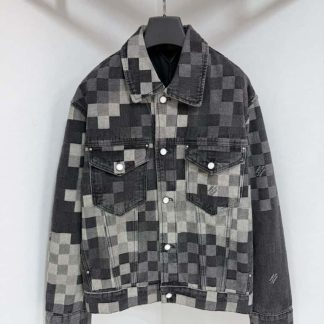 Replica Louis Vuitton Damoflage Classic Denim Jacket 1AHEBG #4170