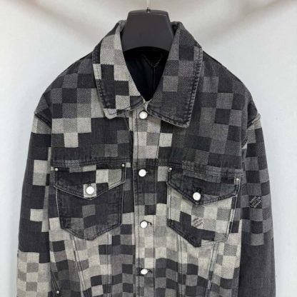  Louis Vuitton Damoflage Classic Denim Jacket 1AHEBG #4170 - Image 3
