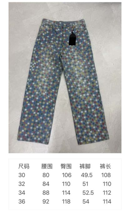  Louis Vuitton Damier Denim Wide-Leg Pants 1AHBMK 2025 #4172 - Image 9