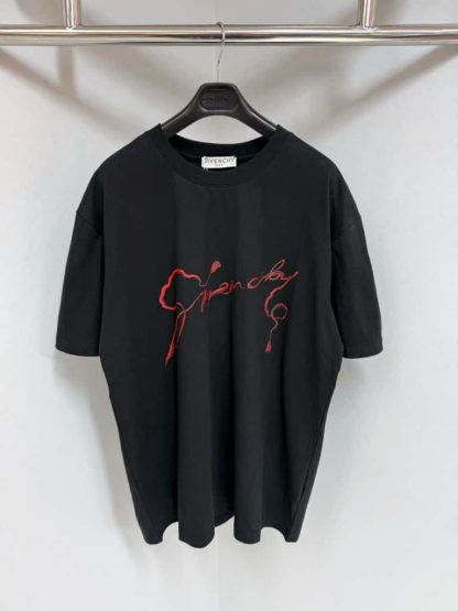 Replica Givenchy T-shirt in cotton with chandelier and snake print For Men 2025SS #4196