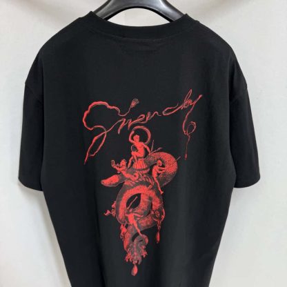  Givenchy T-shirt in cotton with chandelier and snake print For Men 2025SS #4196 - Image 8