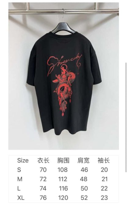  Givenchy T-shirt in cotton with chandelier and snake print For Men 2025SS #4196 - Image 7