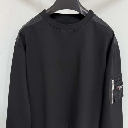  Prada Cotton fleece and Re-Nylon sweatshirt For Men 2025SS #4191 - Image 3