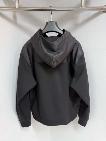  Prada Cotton fleece and Re-Nylon hoodie For Men 2025SS #4190 - Image 3