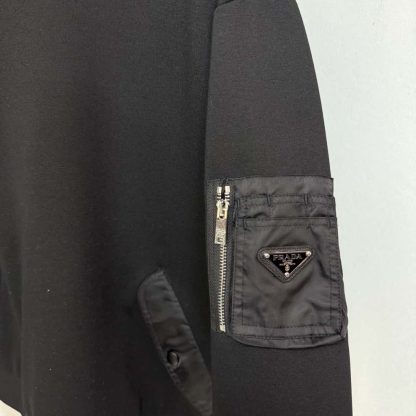  Prada Cotton fleece and Re-Nylon hoodie For Men 2025SS #4190 - Image 9